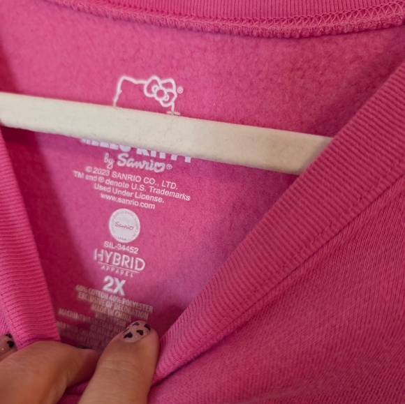 EUC Sanrio Hello Kitty Pink Sweatshirt Size 2X - Picture 3 of 3